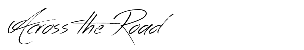 Across the Road font preview